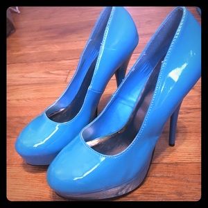 Bright blue heels